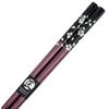Dishwasher-safe chopsticks in silver cherry blossom (purple) with a paulownia wood box and gift wrapping. Perfect as a gift for grandma, grandmother,