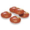 Mitani Yamanaka Lacquerware Medium Yamanaka Ume No Hana Individual Plate Set of 5 Plate, Vermilion, 15cm, Lacquerware, (Plum Blossom) 5.0, Plum-Shaped