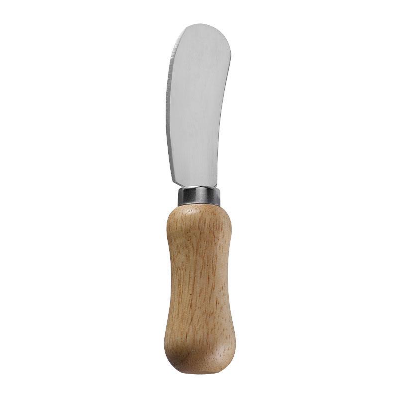 

Cross-Border Rubber Wood Handle Cheese Knife Set: Stainless Steel Knife, Fork, Spatula, Spoon, and Butter Knife for Western Dining