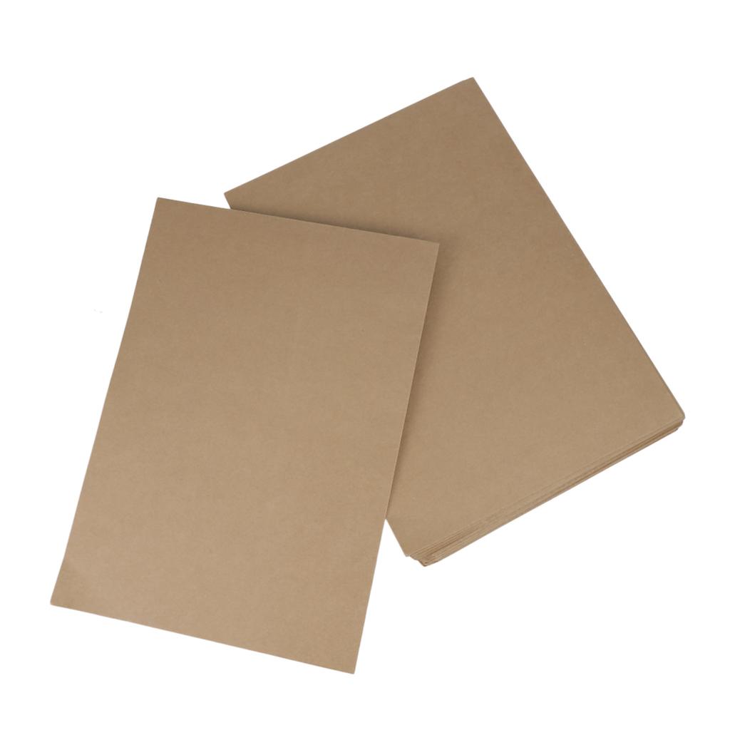 10pcs Teacher A4 Simple File Folder Kraft Paper Folder Single Slot Document Organiser