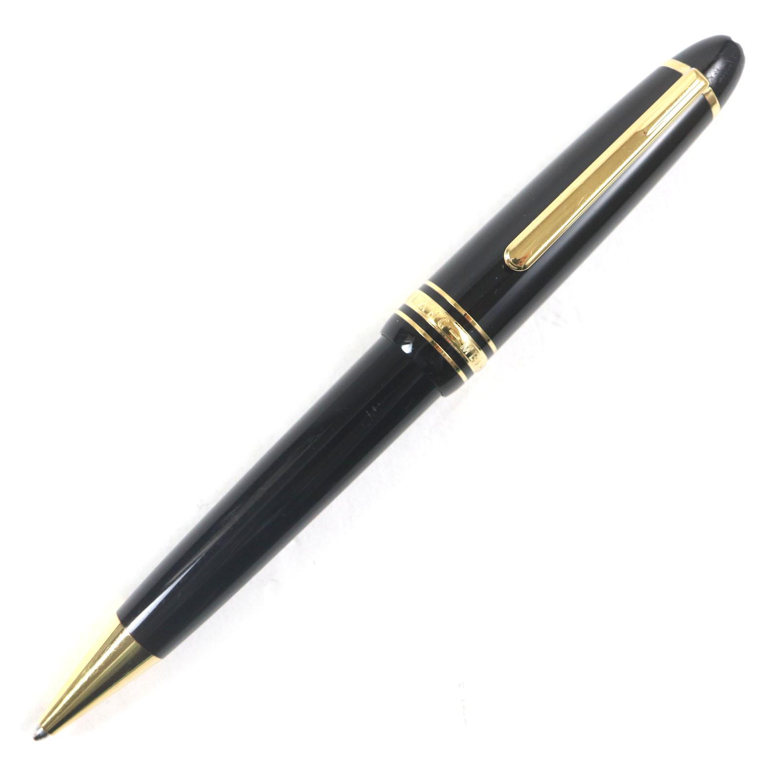 MONTBLANC Ballpoint pen Meisterstückle Grand White Star Twist Type Black gold  Used