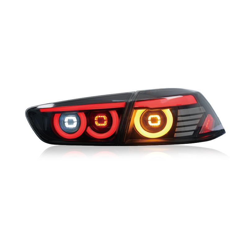 

2 шт. новейшие задние фонари для Mitsubishi Lancer EVO EX ES JDM Style задние фонари 2008-2023 задние фонари с последовательными поворотными задними фонарями красный