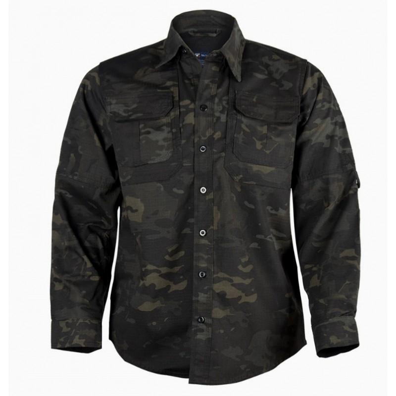 

511 Suit Outdoor Breathable Camouflage Training Instructor Business Commuter Black Hawk Long-sleeved Shirt Men M shirt