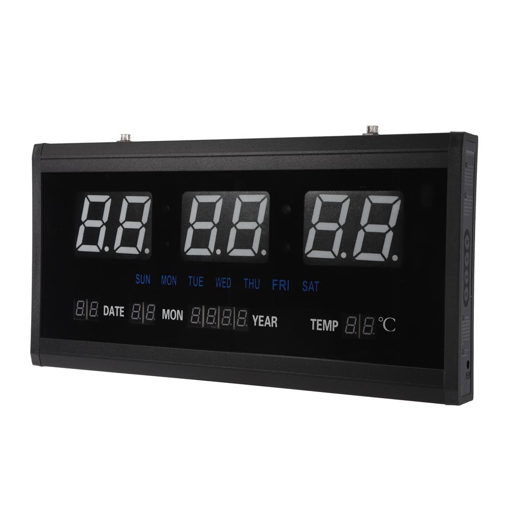 LED Digital Perpetual Calendar Hanging Clock Living Room Wall Clock