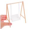 GLEAVI Garden Swing Miniature Model: Mini Hanging Chair DIY Mini Swing, Photography Prop, Desktop