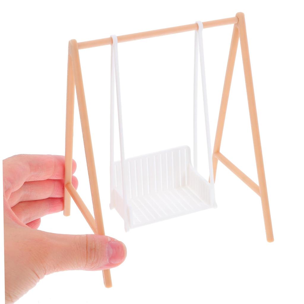 GLEAVI Garden Swing Miniature Model: Mini Hanging Chair DIY Mini Swing, Photography Prop, Desktop