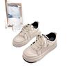 Popular muffin versatile little white shoes women's spring and autumn niche thick baseplate shoes 2025 new casual sports bread shoes