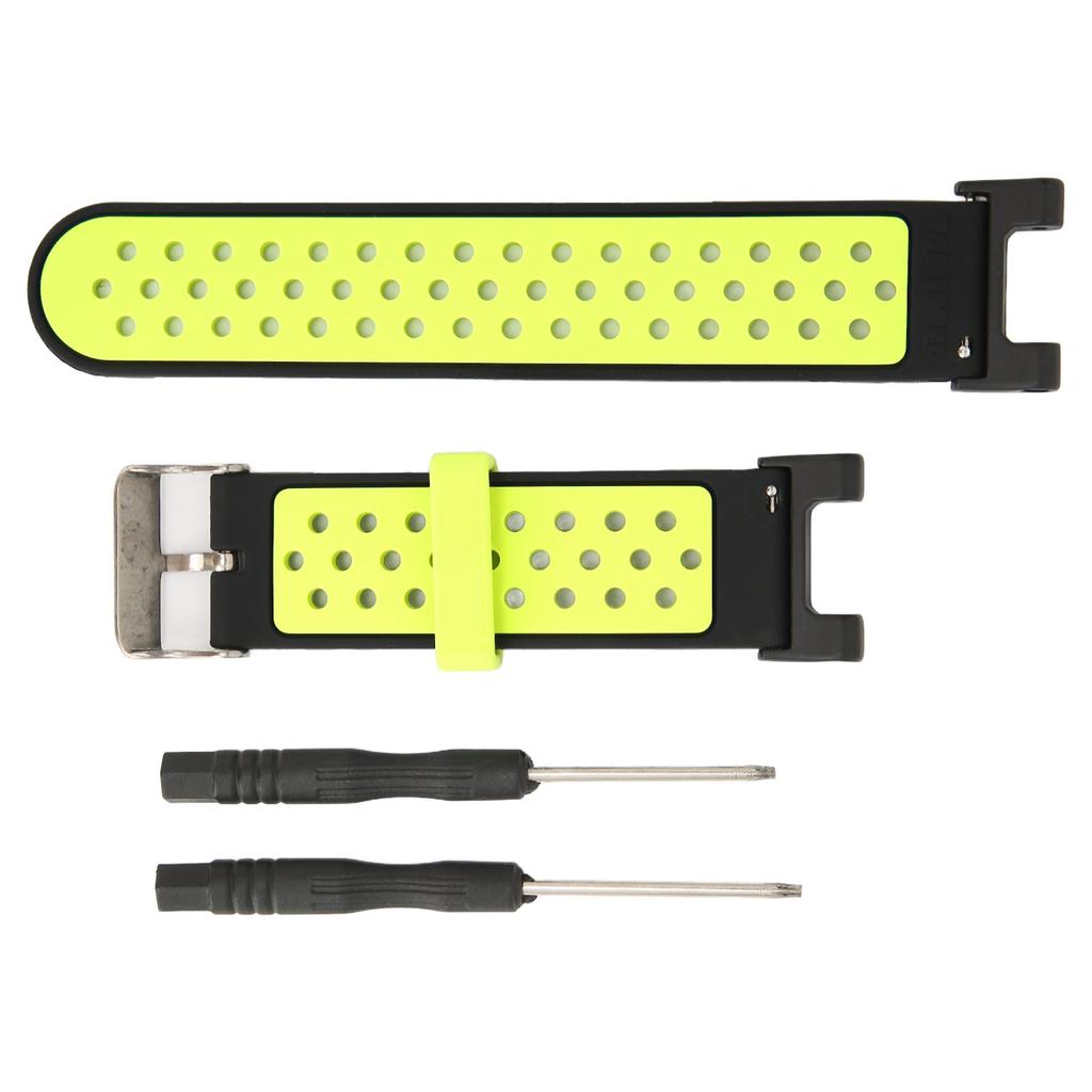 Bracelet à boucle ardillon ventilé en silicone avec tournevis pour montre Amazfit TRex TRex Pro(Vert noir )