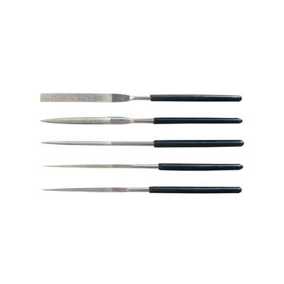 HOSCO Diamond File Set Triangular (5 Pieces) Flat, Half-round, Round, Square, (TL-DIA5)