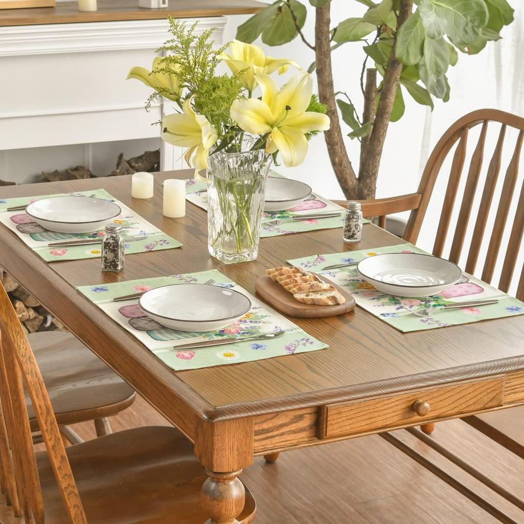 Placemats, Washable, Suitable for Home Decor, Rectangular Dining Tables, Birthday Gifts for Family and Friends, and Housewarming Party Gifts