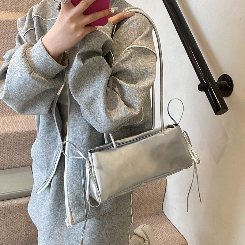 Stylish Simple Bag Women's New Trendy Versatile Commuter Shoulder Bag Casual Bow Underarm Bag