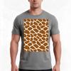Giraffe Print Scribble Pattern Animal Print Tshirt Summer Casual Cotton Tee Oversized Streetwear Tops Vintage Graphic Print