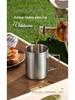 304 Stainless Steel Double-Layer Folding Insulated Outdoor Cup for Camping, Hiking, Travel, and Mountaineering