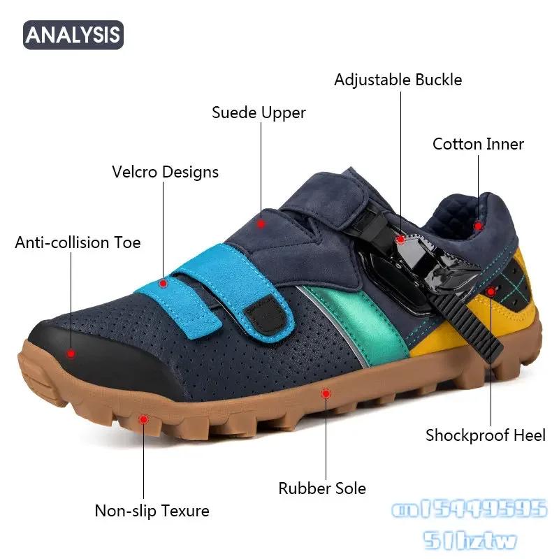 2026 Mountain Bike Shoes Men Cycling Sneaker MTB Cleats Shoes High Quality Male Sports Off Road Bicycle Boots Flat SPD Footwear