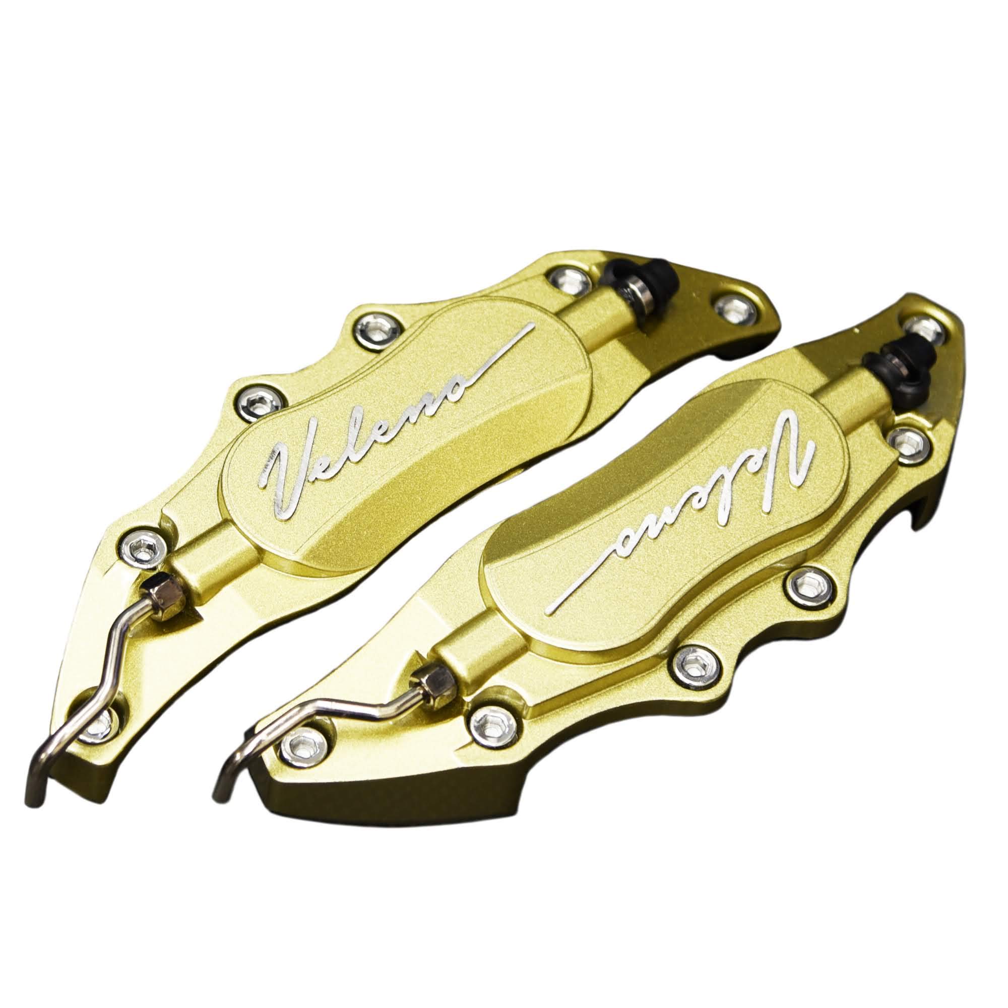 

VELENO Тормозные суппорты Левый и Правый Шампань Универсальный Комплект Добавьте нотку алюминиевой текстуры к вашему днищу Накладки, Комплект, Большой, Цвета Золотой,