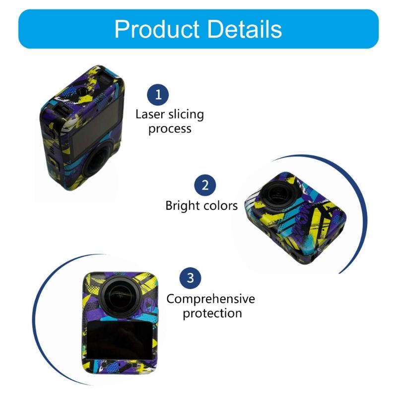 Camera Skin Decals Wrap Protections Precise Cut Adhesive Film Multiple Pattern for Scratch Resistant