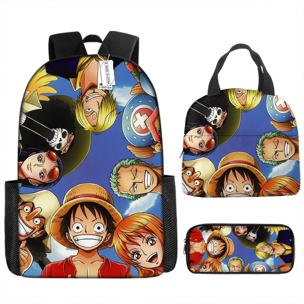 

ONE PIECE one piece шкільний рюкзак Рюкзак Луффі Учні початкової та середньої школи Рюкзак великої місткості Дитяча сумка для обіду 15 backpack