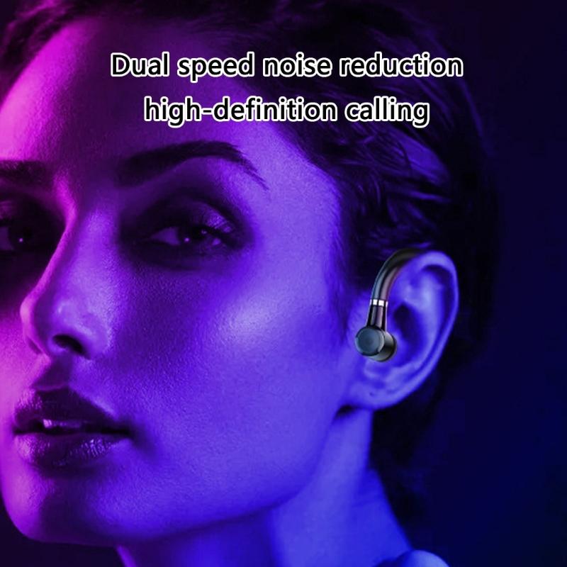 S109 Single Ear Earbud Wireless Bluetooth-compatible 5.1 Earphone with Noise Cancelling for Sports and Calls Black