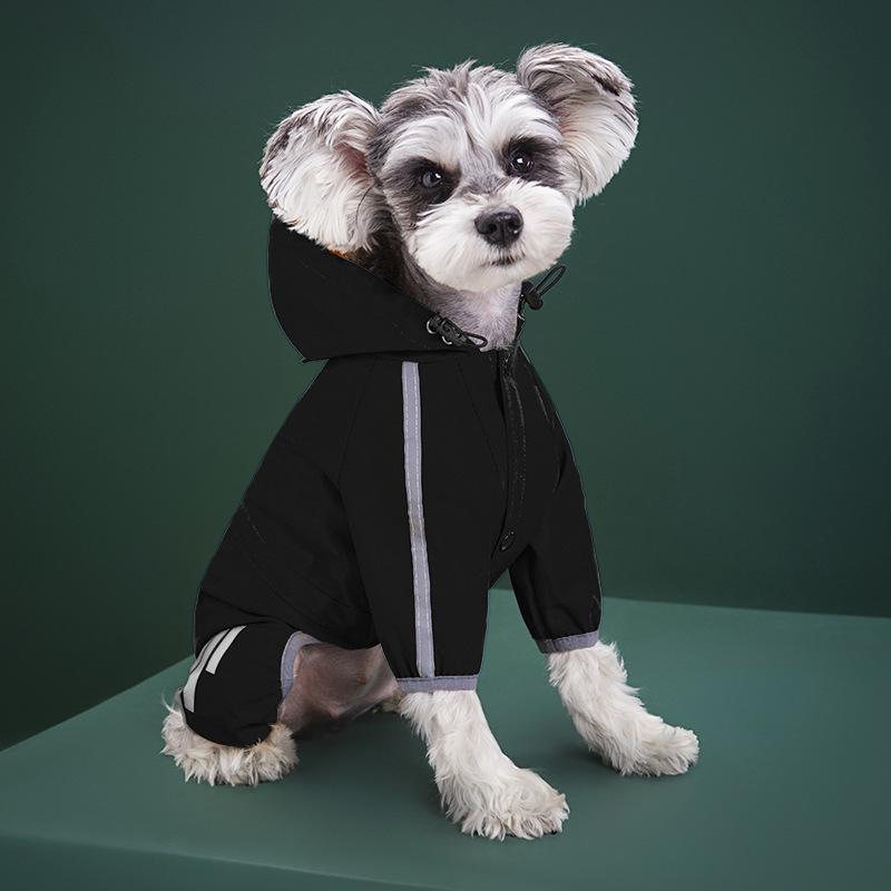 Full Coverage 4-Leg Pet Raincoat Waterproof Dog Rain Jacket for Teddy Pomeranian Small Medium Dogs Puppy Rain Clothes