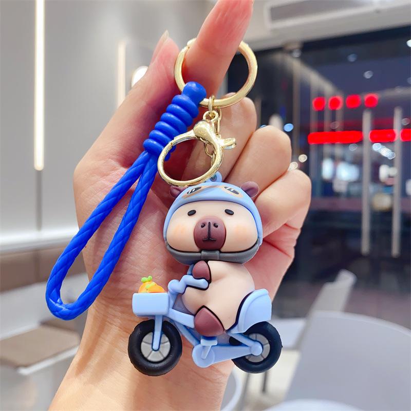 Creative Cartoon Capybara Keychain Car Chain Pendant Cute Doll Bag Pendant Couple Small Gift