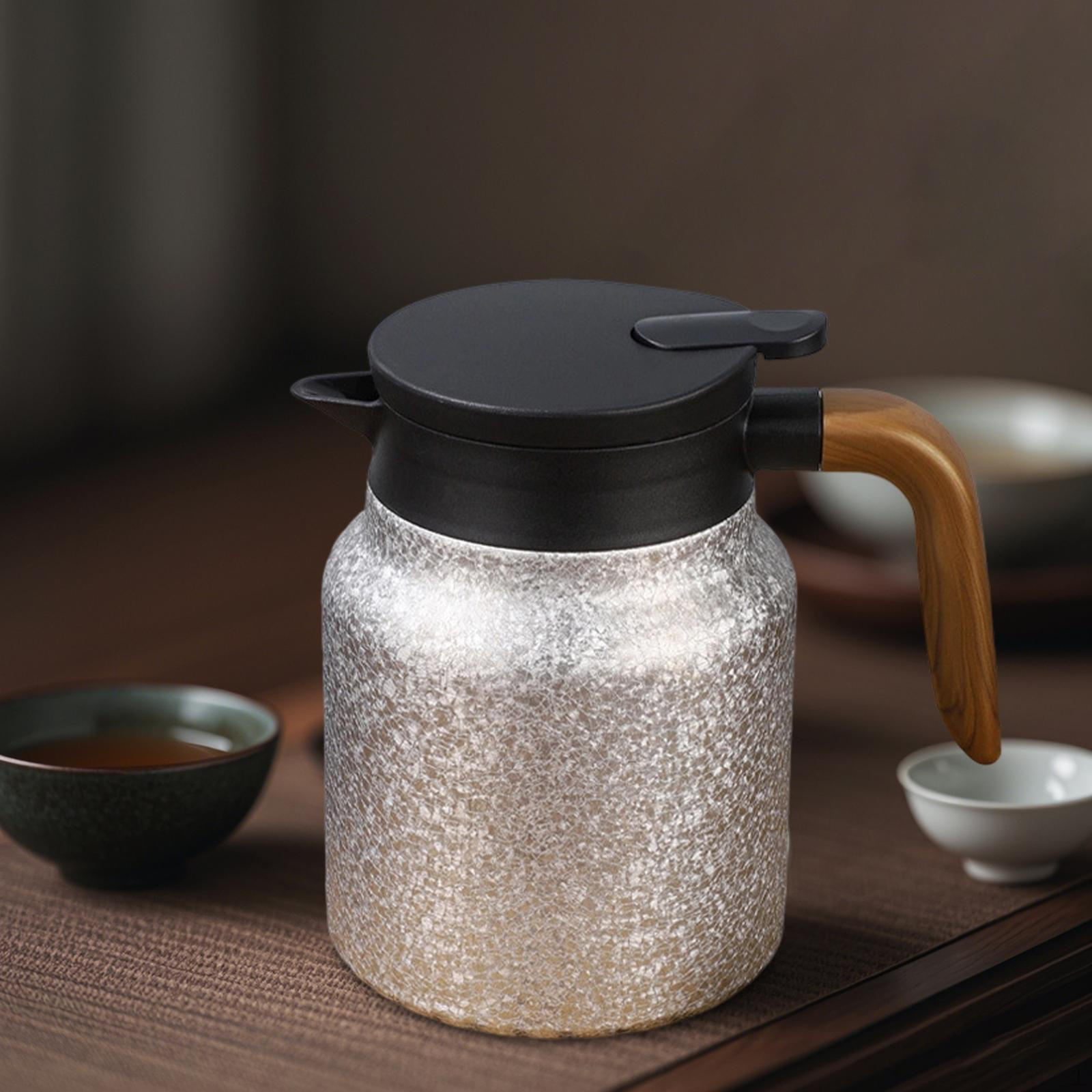 

Stainless Steel Thermal Carafe Water Bottle Compact Portable Insulated Insulation Teapot срібний