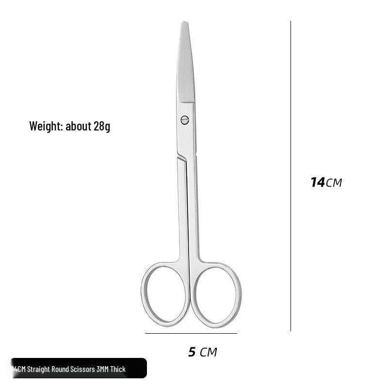 Curved Stainless Steel Scissors for Veterinary and Teaching Use - Sizes 14/16/18/20, Ideal for Suture Removal and Gauze Cutting, Non-Medical