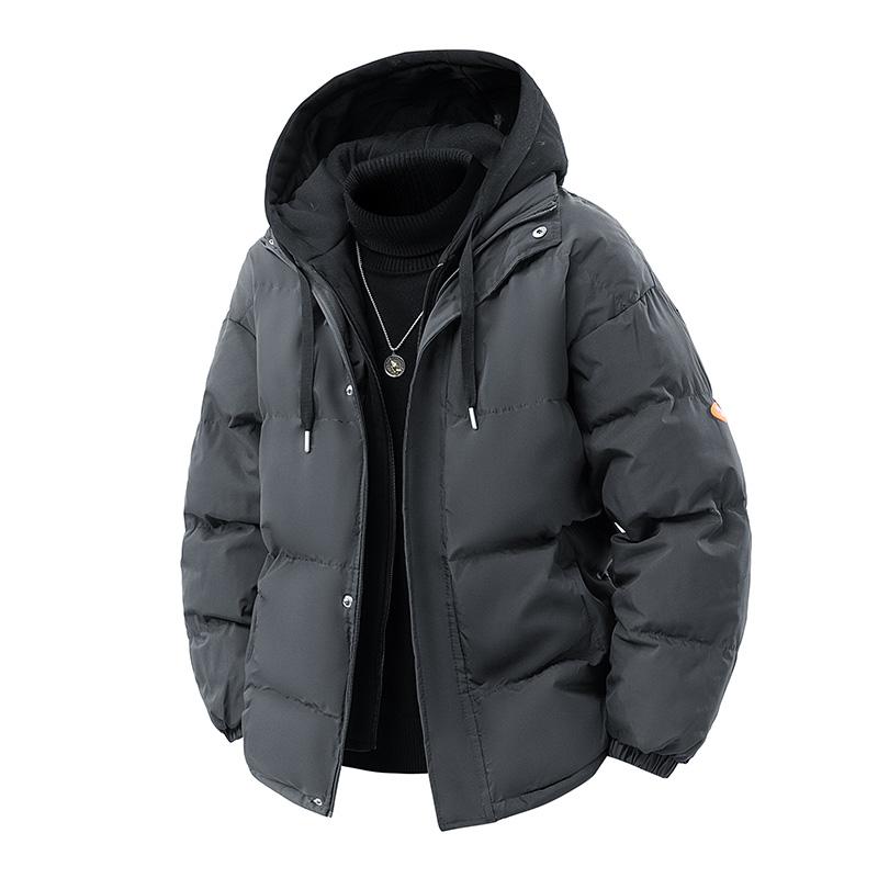 Men Parkas Thick Warm Winter Jacket Hooded Quilted Jacket Loose Fashion Casual Cotton-Padded Puffer Coat Autumn Winter Outwear