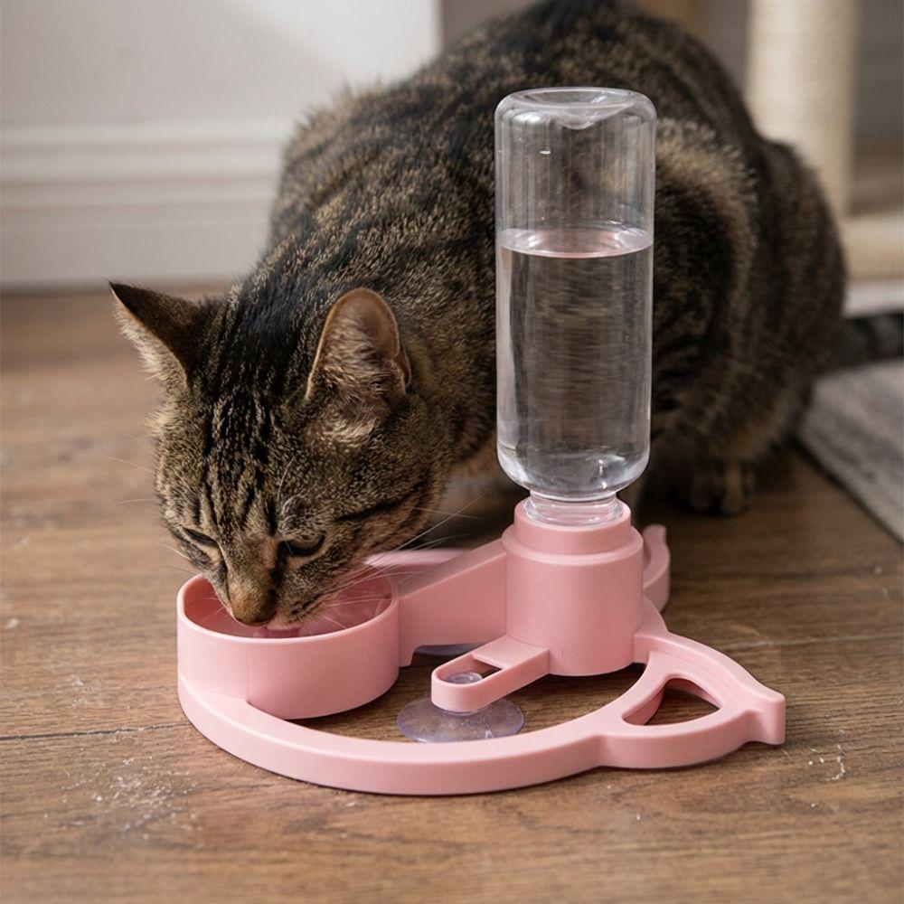 Non-Slip Suction Base Cat Automatic Water Dispenser Large Capacity Cat Water Feeder  Outdoor