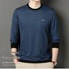 Herren Gestreiftes Langarm Rundhals Sweatshirt für Frühling & Herbst