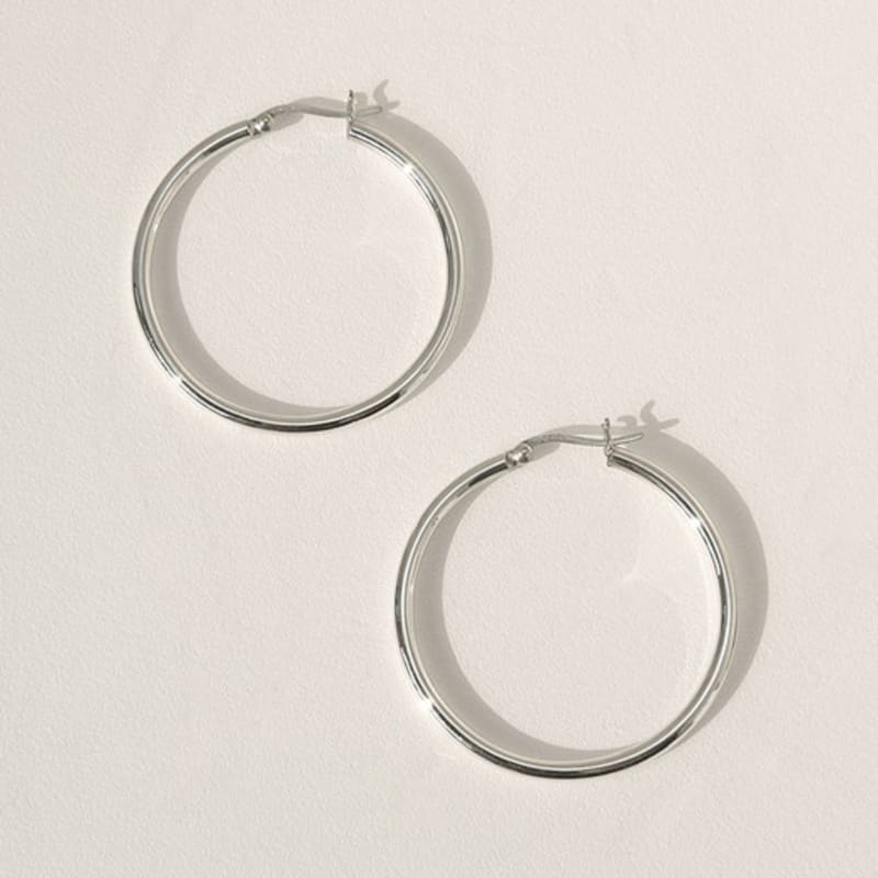 Another Layer Large Hoop Earring (silver925)(2color)