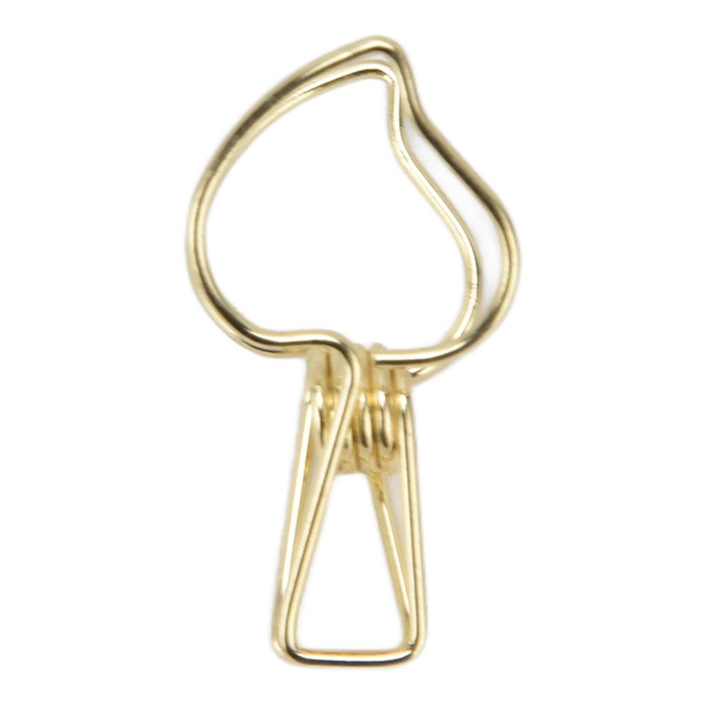 20Pcs Clips Multifunctional Strong Hollow Spring Clip for Clothes Drying Sealing Small ClipGold