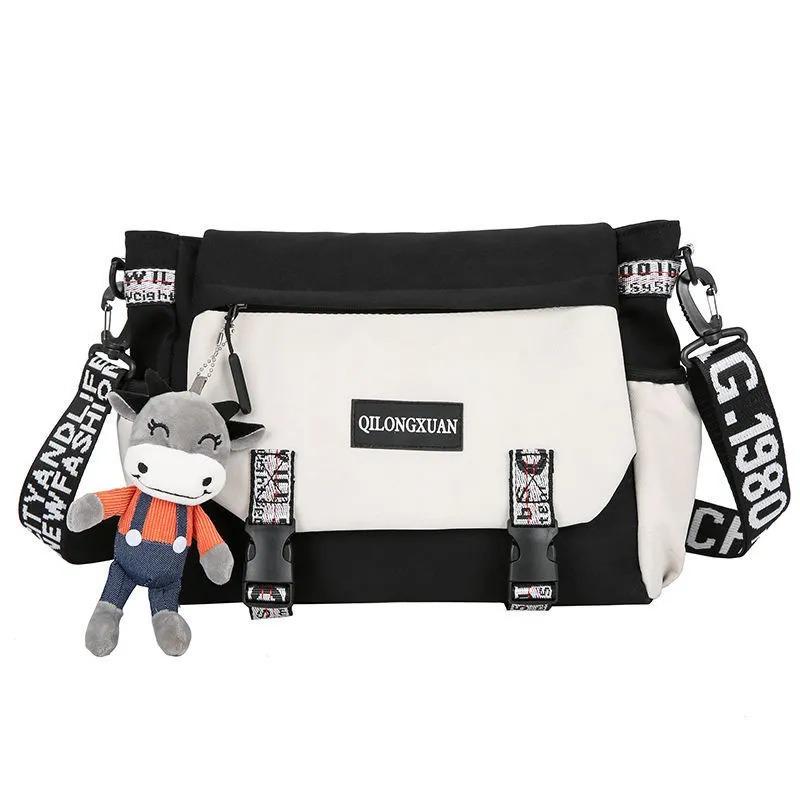 Trendy Brand Messenger Bag Men's Casual Shoulder Bag Trendy Student Large Capacity Diagonal Straddle Backpack Tooling Women's Messenger Bag