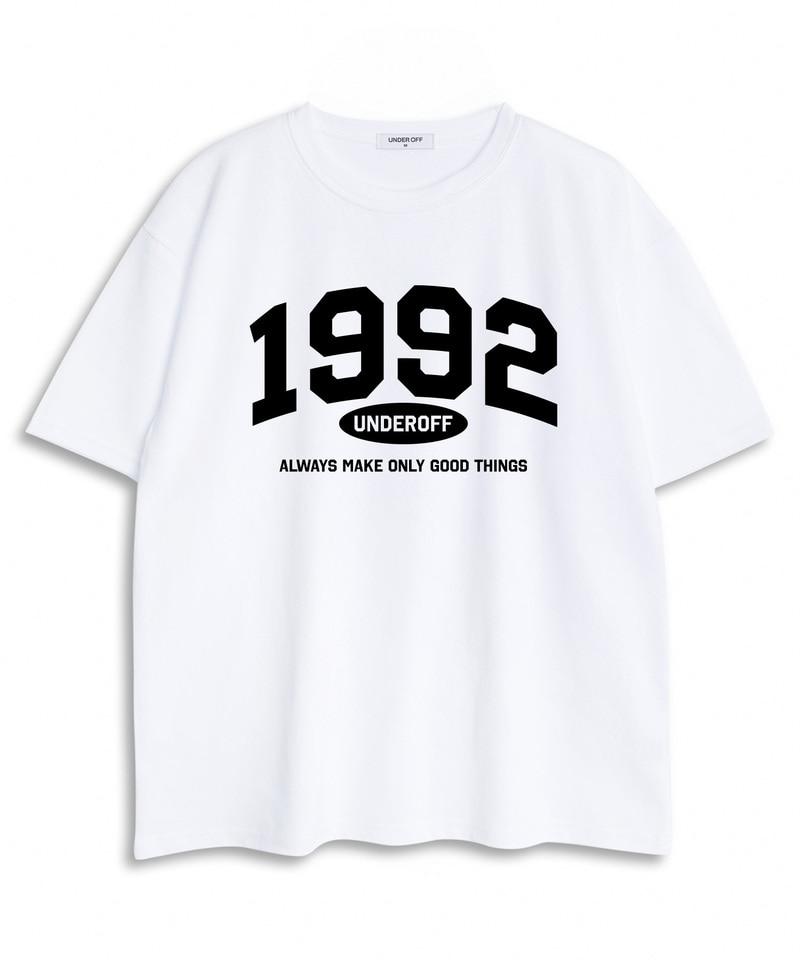 UNDEROFF Oversized Crew Neck 1992 Arch Short Sleeve T-Shirt Black