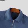INCERUN Mens Spring Long Sleeve Zipper Casual Thin Coats Tops