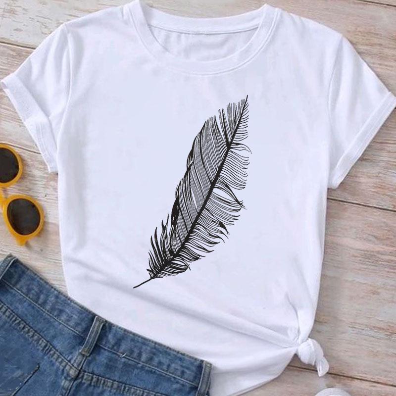 Fashion Clothes Summer Spring Flower 90s Tee Ladies Cartoon Clothing Short Sleeve Graphic T Shirt Women T-shirt Female Top