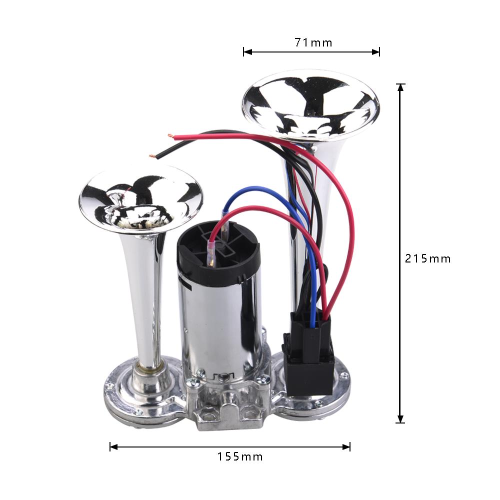 12V 24v 150dB Dual Tone Car Air Horn Kit Super Loud Trumpet Compressor For Motorcycle Car Boat Truck