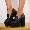 Fashion Women High Heel Pumps 2025 New Trend Retro Pumps Outdoor High Heels Platform Shoes Woman Brand Soft Leather Luxury Heels Woman