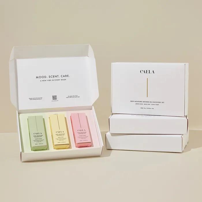 Kaela Deep Moisture Shower Oil Discovery Set (Green Rose 40ml + Basil Leaf 40ml + Sunlit Ruby 40ml)