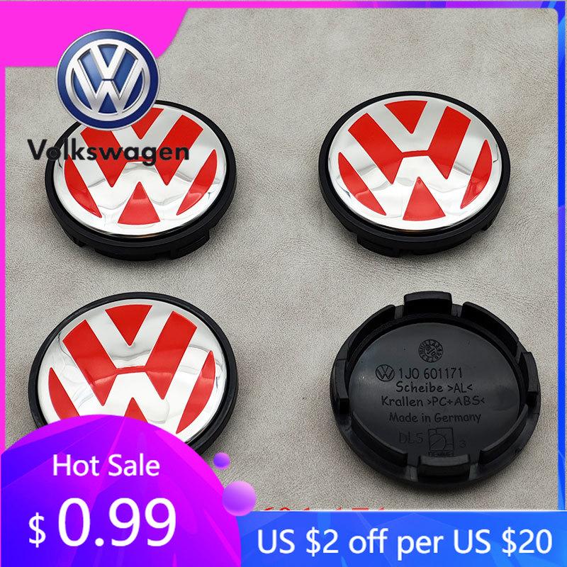 Pentru VW Volkswagen Jetta MK5 Golf 4 buc 56mm Capac Central Roată Auto Roșu Capac Butuc Jantă Pentru VW Volkswagen Golf Jetta Bora Polo Santana