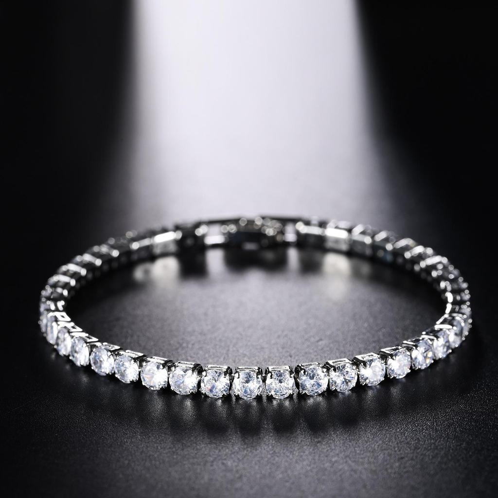 4.0 Zircon Full Diamond Tennis Bracelet - High-End Luxury Jewelry, Colorful & Elegant Design