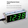 DIY MCU Electronic Clock LED Kit Light Control Temperature Thermometer Function for Desktop Bedroom Night Stand Decor