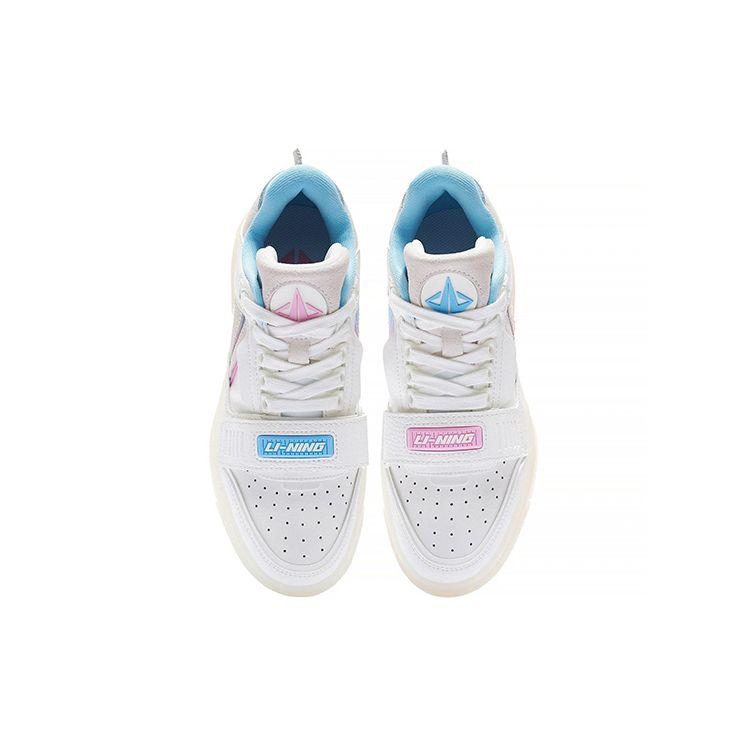 Li Ning Rookie Trendy Low Top Retro Basketball Shoes Women Sneakers Off-White ABCS050-4