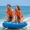 Towable Tubes for Boating, 3-Rider Inflatable Boat Tubes and Towables, 231kg Capacity Water Sport Tube for Boat To Pull - with Anti-Slip Pad, Full
