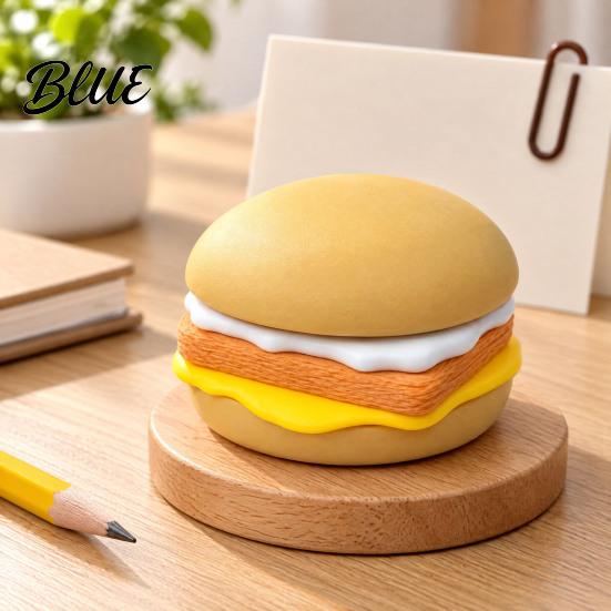 Funny Gifts for Coworkers 3D Printed Hamburger Clicker Stress Relief Toy Fidget Toy Realistic Food Toys Sensory Gadget Office Desktop Decoration