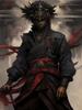 Anime Schwarzer Samurai Sammlung Kunst Wandteppich Manga Comic Slayer Krieger Held Japanischer Ronin Katana Yasuke Display