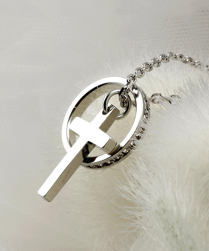 Shoveoff Svn-112 Cross Friendship Couple Ring Necklace