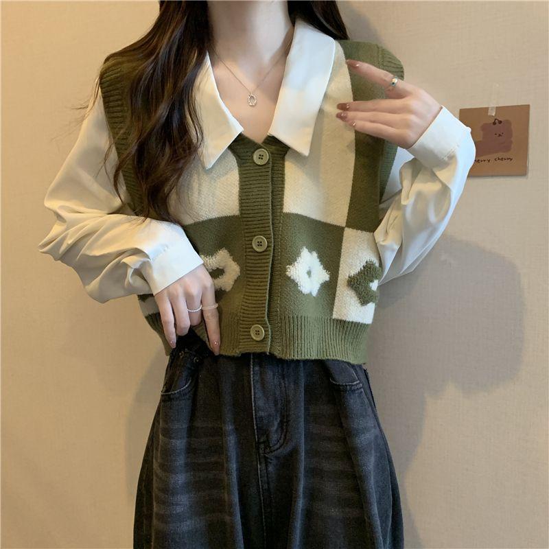 Cardigan Women Pletená vesta Ženy Styl raného podzimu Design Smysl Malá retro halenka Cardigan Dámský top