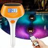 Thermomètre de piscine solaire à chargement automatique Affichage numérique Lumière de piscine à éclairage doux pour tout élément aquatique