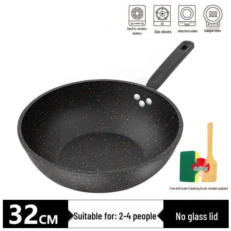 Sartén Multifuncional Antiadherente de Piedra Maifan para Cocinas de Gas e Inducción