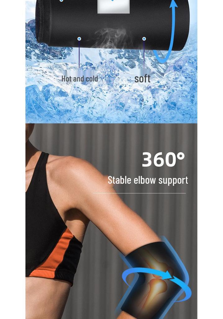 Dual-Use Gel Ice Pack Elbow and Knee Support - High Elasticity, Pressure Relief, Shock Absorption, Hot/Cold Therapy Gear.